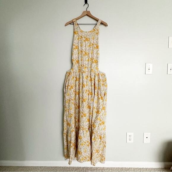 Tuckernuck Hyacinth House Floral Backless Pinafore Maxi Dress - Picture 2 of 6